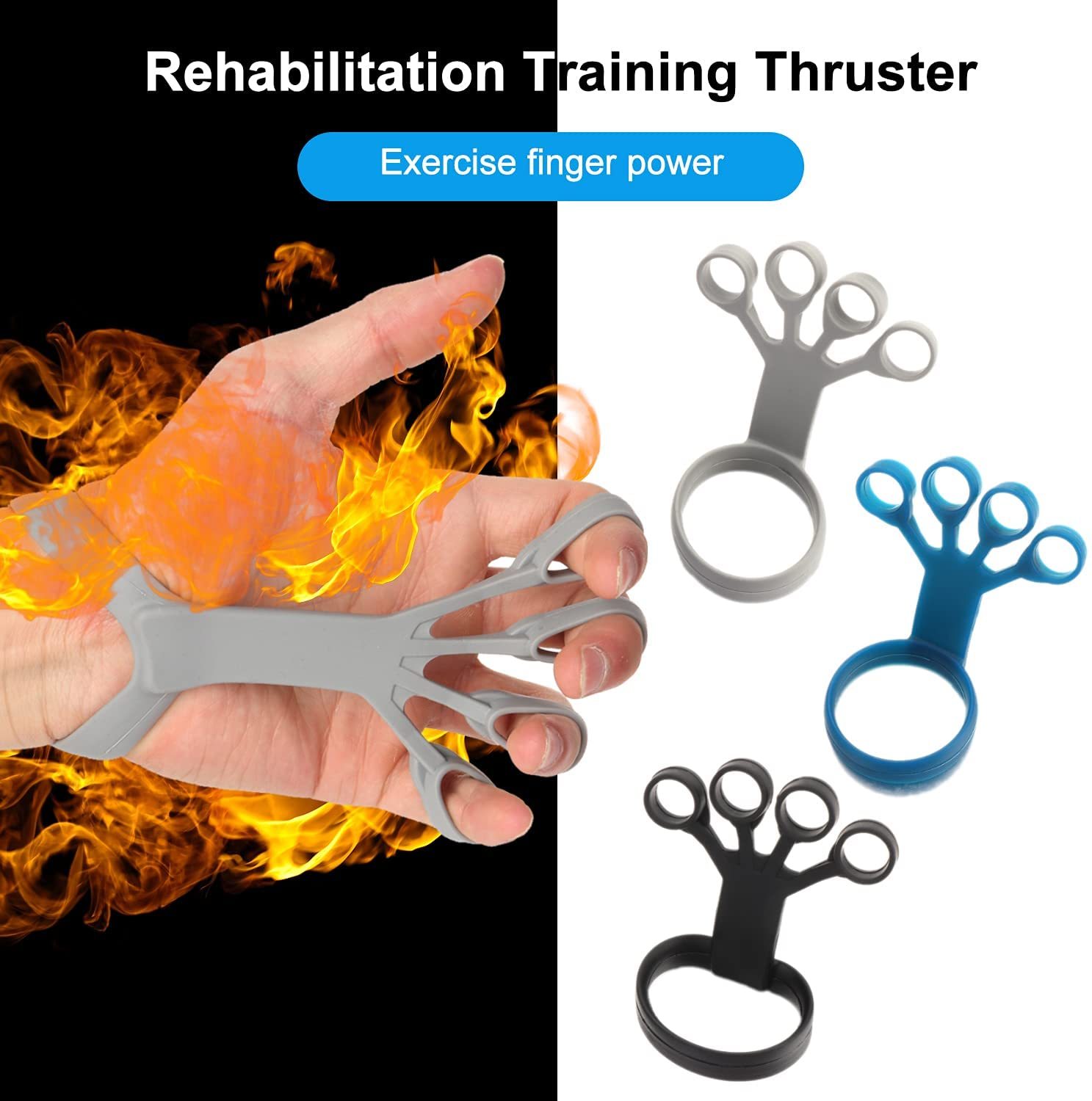 Silicone Grip Device Finger Exercise Stretcher Arthritis Hand Grip Trainer Strengthen Rehabilitation Training To Relieve Pain - HomyboxBay